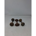 Antique Mixed Door Knob Set Victorian Ornate Brass Oval Round Salvage 3 Pairs  O