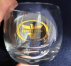 Original Vintage 1960 Continental Airlines Gold Logo Eagle Cocktail Glass