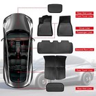 Big Red Floor Mats For Tesla Model Y 5-seat  2021-2024 Custom Fit  100  Tpe