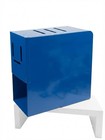 Vintag Blue Gaylord Steel Magazine Holder Organizer Storage Library Books Retro 
