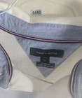 Tommy Hilfiger Men   s L White Custom Fit Polo Shirt - Embroidered Logo Spell Out 