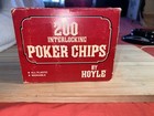 Hoyle 1980   s 200 Interlocking All Plastic Washable Poker Chips Mdl-1032 Vintage