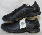 Adidas Womens Golf Shoe 5m 5 M Black Gold Adipure Core Faux Climaproof Leather