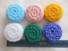 Crocheted Scrubbies  Lot Of 6 Nylon Pot Scrubbers  Dish Scrubby  Handmade  New