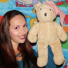 Vintage Chosun Bear Plush Stuffed Bear   Pajama Night Cap 17  Soft Lovey Toy N
