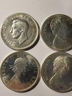 1939 64-66 Canada Silver Dollar Lot  4 Coins  F To Xf