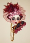 Unique Creations Lady Face Mask Wall Art Wall Hanging - New In Box