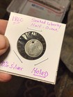 1860 Seated Liberty Half Dime   silver  holed