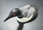 Heritage Decoys Bonded Wood Common Loon Bird Sculpture Figurine