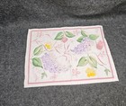 Vintage Linen Tea Towel Lilac Floral Shabby Chic Kitchen Towel