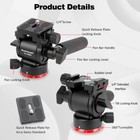 Tripod Fluid Head Compact Video Head Pan Tilt Head With Arcatype Plate For Compa