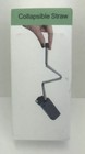 Collapsible Straw Stainless Steel Reusable Drinking Straw W Brush And Case 2 Pk 