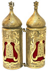 Vntg Hebrew Sefer Torah Case With 10 Commandments Israel Judaism Judaica Jewish