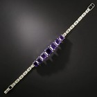 22ctw Emerald Cut Lab Created Amethyst Tennis Bracelet 14k White Gold Plated