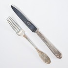 Antique French Art Nouveau Minerva 950 Sterling Silver Forks Knives Set 23pc