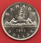 1953 Canada Silver Dollar  Uncirculated  Nsf  Nice Looking Dollar 