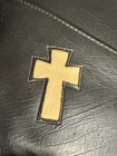 Vintage Cross Publishing Co Bible Cover Black Gold Cross Zipper Made In Usa