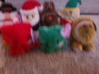 Vintage Puffkins Lot Of 7 Holiday Christmas Swibco Plush With Tags