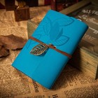 Vintage Dark Blue Pu Leather Cover Loose Leaf Blank Notebook Journal Diary Gift