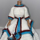 Southwestern Doll Dress Crochet Native American Concho Bead Details Handmade