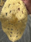 Yellow Crochet Baby Bonnet Hat Ear Flaps Ties Pom-pom Tassel Solid