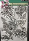 New Penny Black Rubber Stamp Set Flower Fantasy  Friendship  Free Usa Ship