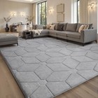  8x10 Area Rugs For Living Room  Soft Large Area Rug Fluffy Grey Rugs For 