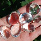 3pcs 100  Clear Quartz Tumble Stone Polished Stone For Healing Pocket Stone