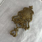 Solid Brass Art Nouveau    old Man Winter    Filigree Hearts Trivia Antique