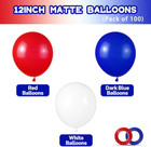 Red White And Blue White Blue Balloons 12 Inch  Balloons 