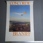 Rare Braniff International Advertising Poster Concorde Usa Dallas  D c   Europe