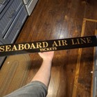 Reverse Painted Glass Seaboard Airline Ticket Railroad Tickets  Sign Plaque 