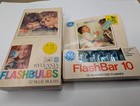 C1970s Lot Of 2 Camera Flash Ge Flashbar 10 Polaroid M3b Sylvania Blue Dot E1