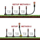 Above Ground Irrigation Garden Sprinkler System Multi-adjustable Flex Design Diy