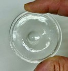 2  Pressed Jewels  Glass  Clear With Nipple For Stained Glass