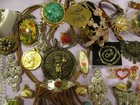 Vtg lot Jewelry Junk Drawer Wearable 50pcs Some Signed