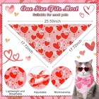 72 Pcs Valentine s Dog Bandanas Bulk Valentines Bandanas For Dogs Adjustable 