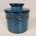 Butter Bell Crock The Original Butter Keeper Container Server Ceramic Blue
