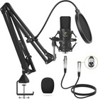 Xlr Condenser Microphone  Professional Cardioid Studio Mic Kit With T20 Boom    