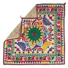 Vintage Hand Embroidered Wall Hanging Cotton Textile Floral Wall Decor Tapestry