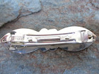 Alpaca Silver Pacific Blue Abalone   Mop Inlay Hair Barrette Made In Mexico Ab1
