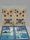 Vintage Whitman Imperial Double Deck Playing Cards Sealed Tax Stamp Winter Farm