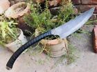 25  Handforged High Carbon Steel  Hunting Short Machete With Leather Sheath