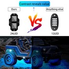 12pcs Rgb Led Rock Lights Kit Offroad Truck Underbody Neon Music Bluetooth App