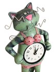 Vintage Michelle Allen Designs Bikini Cat Clock    purfect Kitty    Works  read