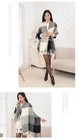 Women   s Plaid Scarf Wrap Shawl Winter Warm Soft Oversized Long Fringe Checkered