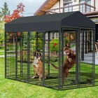 Xxlarge Outdoor Dog House Kennel Wire Metal Pet Cage Fence Play Pen Crates Yard 