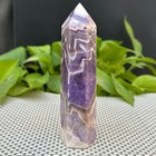 341g Natural Dream Amethyst Obelisk Crystal Energy Column Reiki Healing