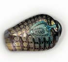Tom Philabaum Signed 2006  Reptilian Series Iridescent Art Glass Perfume Bottle