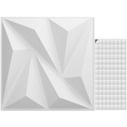 Art3d 20 50pcs 11 8 x11 8  White Pvc 3d Wall Panel Ceiling Tiles-with Tape